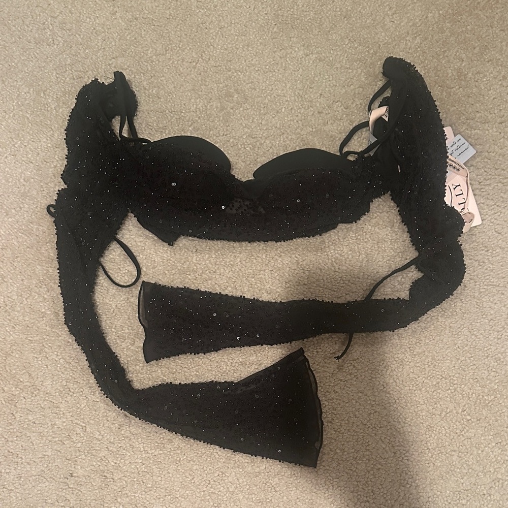 Oh Polly Black Sparkle Top
